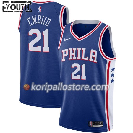 Philadelphia 76ers Joel Embiid 21 Nike 2019-2020 Icon Edition Lasten Pelipaidat Swingman